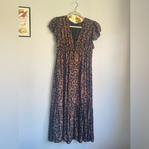 RAILS MAXI BROWN AND BLACK DRESS SIZE M